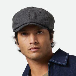 NEW Brixton Brood Driving Snap Cap Grey/Black Medium 7.25 (58CM)
